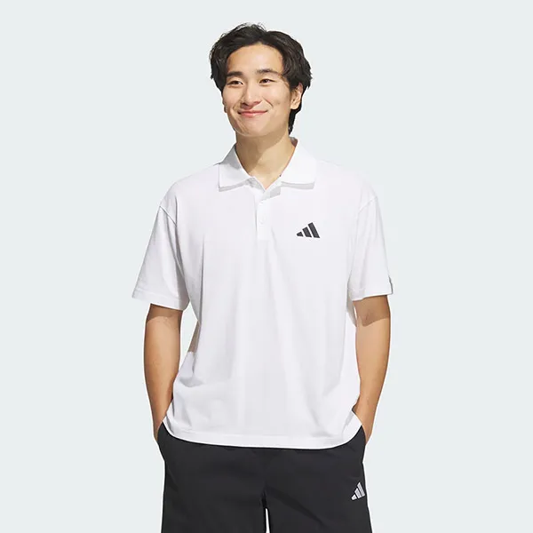 Áo Polo Nam Adidas Essentials Plus Loose Fit Small Logo Short Sleeve JW6987 Màu Trắng Size XL
