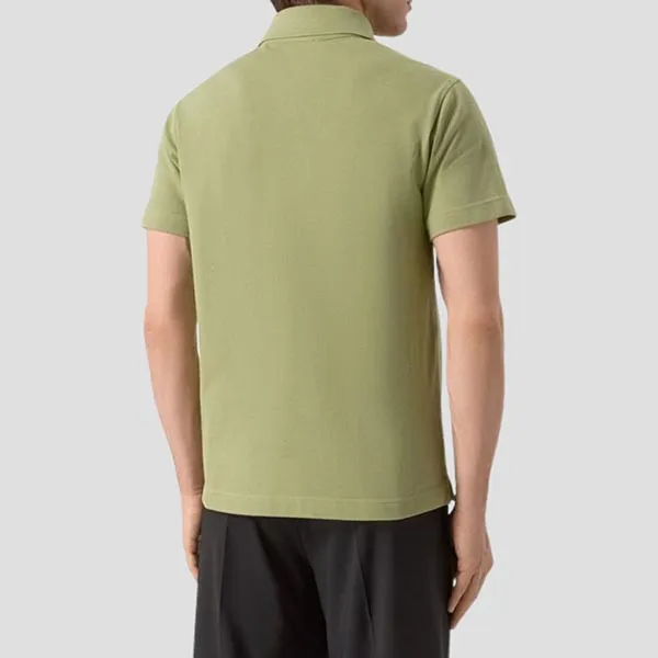 Áo Polo Nam Burberry Light Green Cotton With Logo Embroidered At Chest 81051401 Màu Xanh Lá Size S
