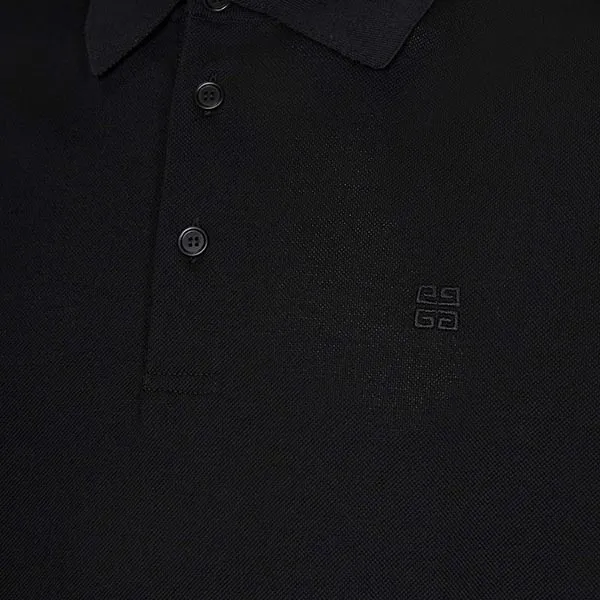 Áo Polo Nam Givenchy Classic Fit With 3 Buttons In Black BM71KR3YCD Màu Đen Size S