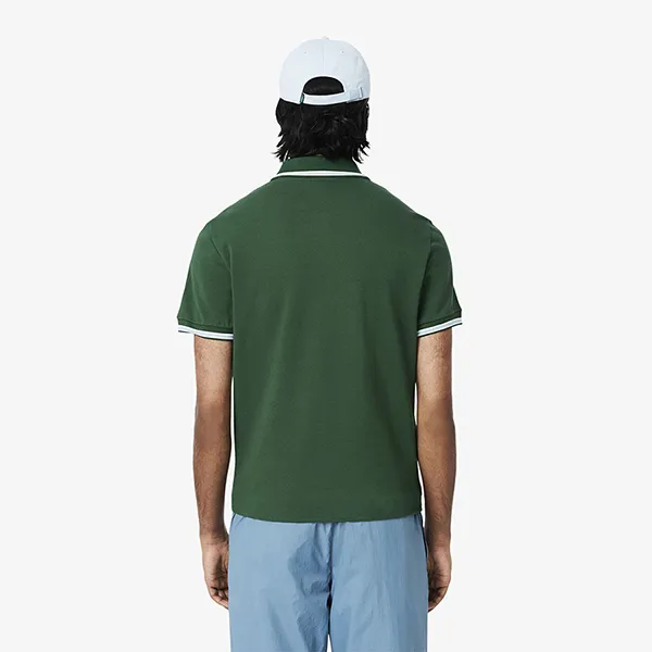 Áo Polo Nam Lacoste Regular Fit Trim Accent L.12.12 PH9875 132 Màu Xanh Lá Size 3