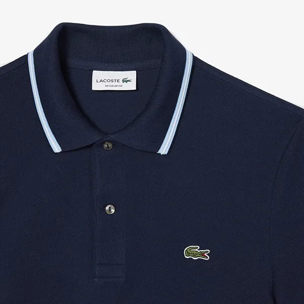 Áo Polo Nam Lacoste Regular Fit Trim Accent L.12.12 PH9875 166 Màu Xanh Navy Size 4