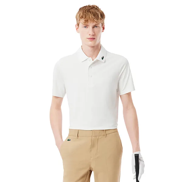 Áo Polo Nam Lacoste Regular Fit UV Protect Golf DH2341_001 Màu Trắng Size 3