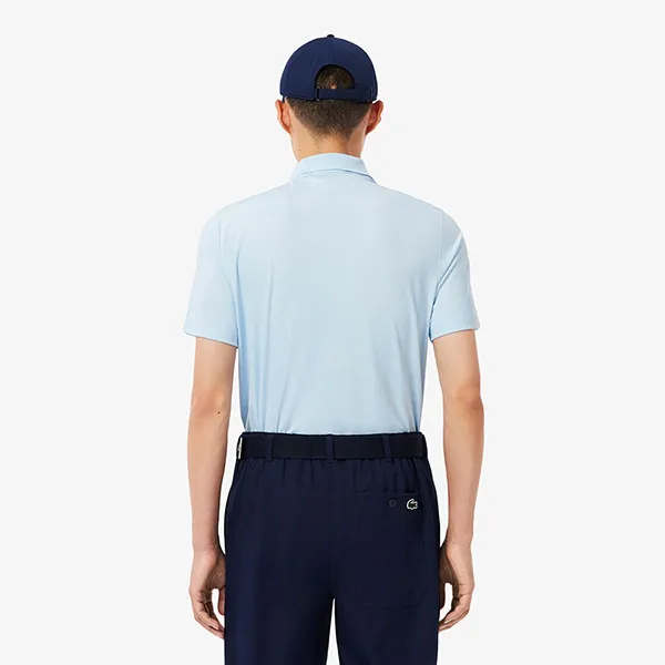 Áo Polo Nam Lacoste Regular Fit UV Protect Golf DH2341_T01 Màu Xanh Nhạt Size 3