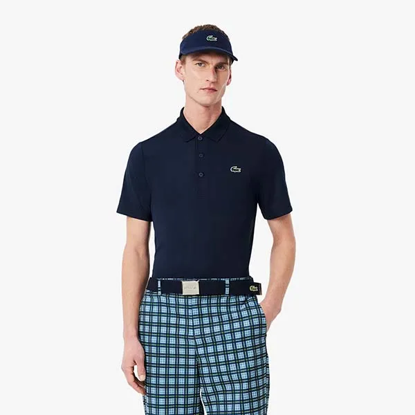 Áo Polo Nam Lacoste Regular Fit UV Protect Golf Polo Shirt DH8915 166 Màu Xanh Navy Size 3