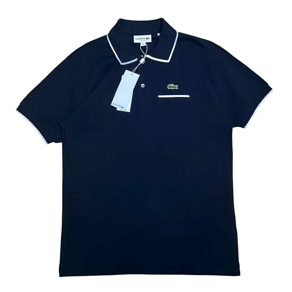 Áo Polo Nam Lacoste Shirt With Pocket PH9838 HHW Màu Xanh Navy Size 3