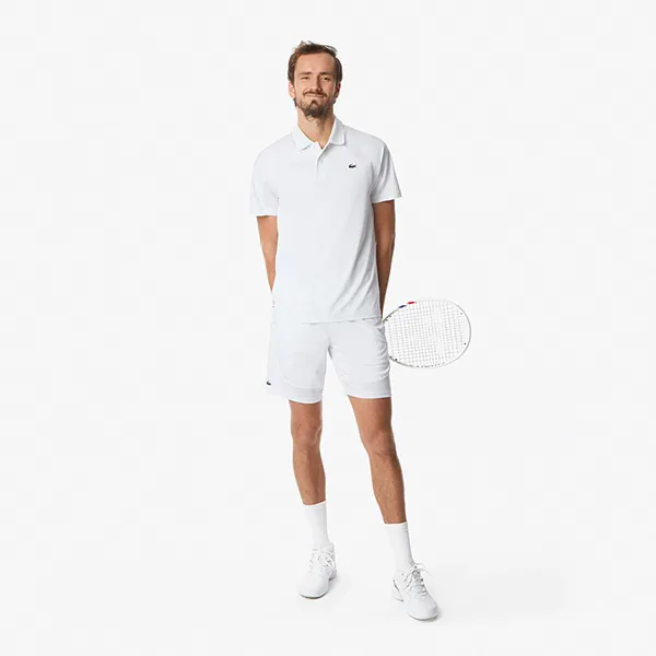 Áo Polo Nam Lacoste Tennis x Daniil Medvedev Polo DH8943-51-800 Màu Trắng Size 3