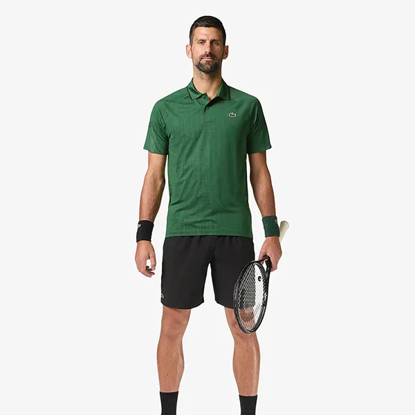 Áo Polo Nam Lacoste Tennis x Novak Djokovic On Court Polo DH4789-51-132 Màu Xanh Green Size 3