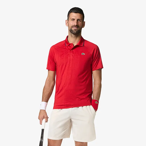 Áo Polo Nam Lacoste Tennis x Novak Djokovic On Court Polo DH4789-51-240 Màu Đỏ Size 3