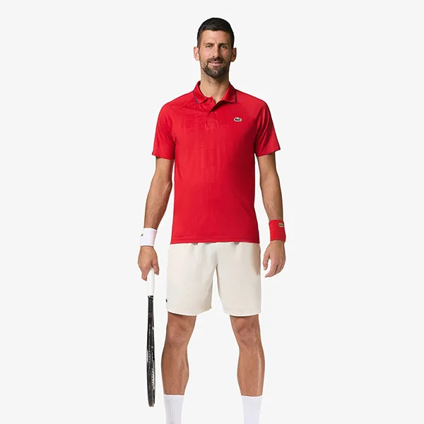 Áo Polo Nam Lacoste Tennis x Novak Djokovic On Court Polo DH4789-51-240 Màu Đỏ Size 3