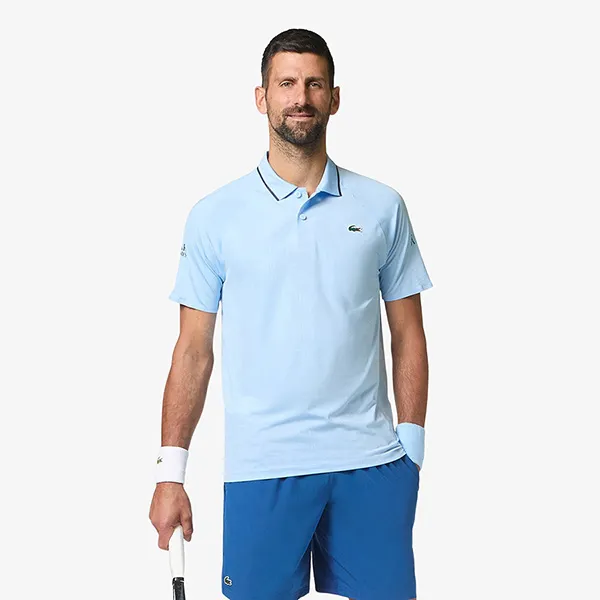 Áo Polo Nam Lacoste Tennis x Novak Djokovic On Court Polo DH4789-51-HPB Màu Xanh Paste Size 3