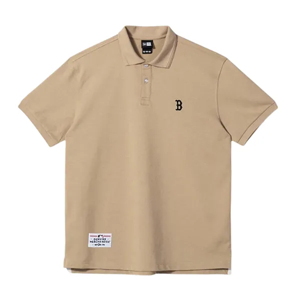 Áo Polo New Era Boston Red Sox Khaki 13718757 Màu Be Size S