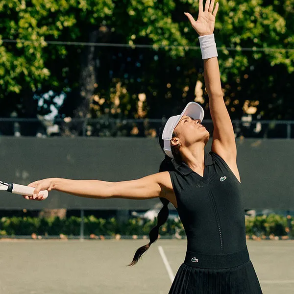 Áo Polo Thể Thao Nữ Lacoste Women's Sleeveless Stretch Knit Tennis PF0614 51 C31 Màu Đen Size 42/44