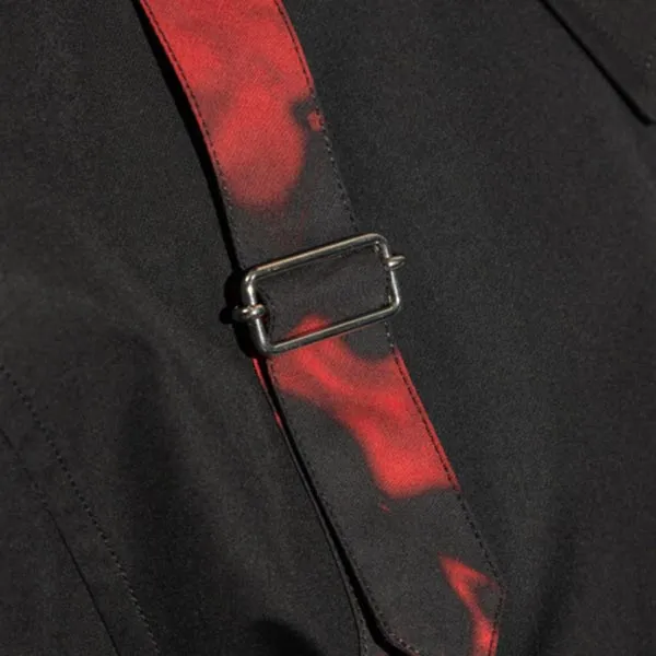 Áo Sơ Mi Nam Alexander McQueen Black Cotton Poplin Harness Wax Flower-print 795126 QNAAD 1000 Màu Đen Size 15