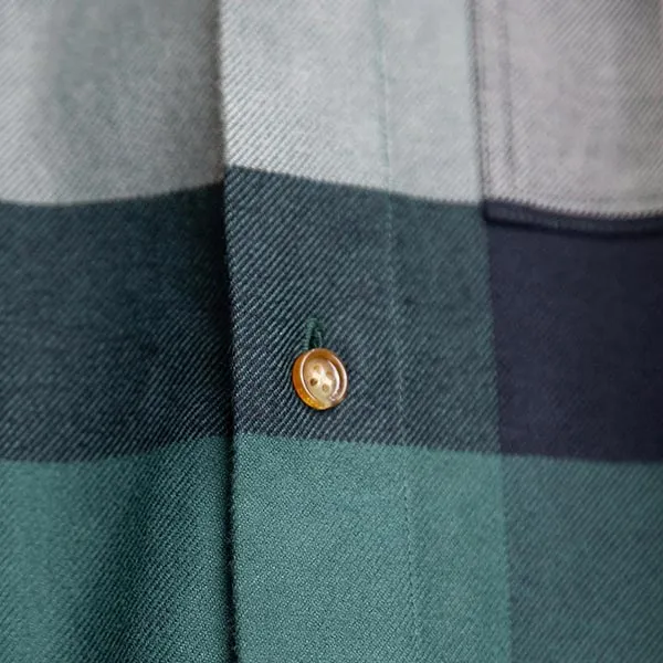 Áo Sơ Mi Nam Burberry Claverdon Check Long-Sleeve Shirt In Green 81121081 Màu Xanh Đen Size XS