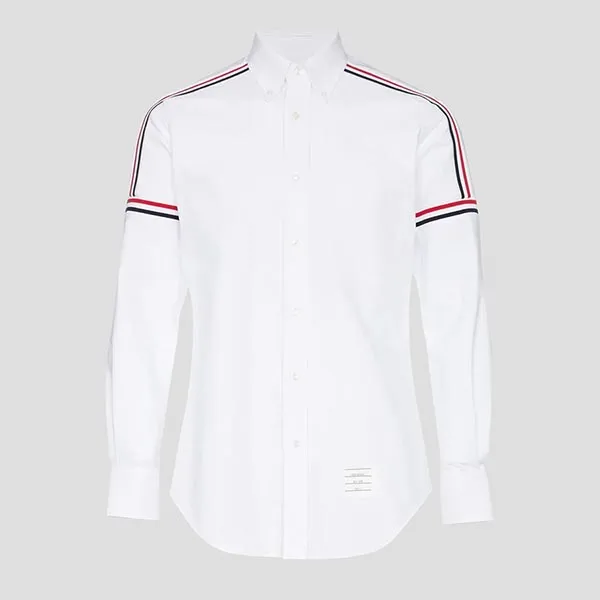 Áo Sơ Mi Nam Thom Browne In White Oxford Elastic Long Sleeve MWL270A F0313 100 Màu Trắng Size 2