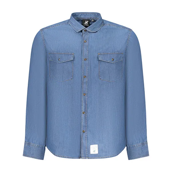 Áo Sơ Mi Nam U.S. Grand Polo AU02835POSTER_BLA2001 Màu Xanh Jean Size S