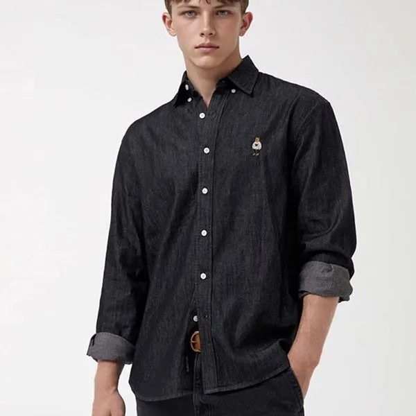 Áo Sơ Mi Nam WHOAU Steve Denim Shirts WHYJF4823U Màu Đen