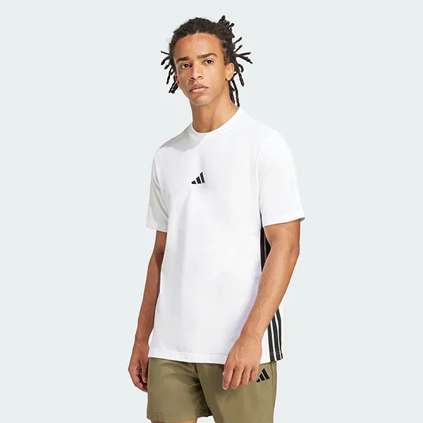 Áo Thun Nam Adidas Essentials 3-Stripes Single Jersey TShirt JE6388 Màu Trắng Size XS