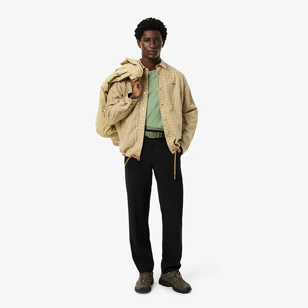 Áo Thun Nam Lacoste Men's Cotton TShirt Green TH7318 S86 Màu Xanh Lá Size 3