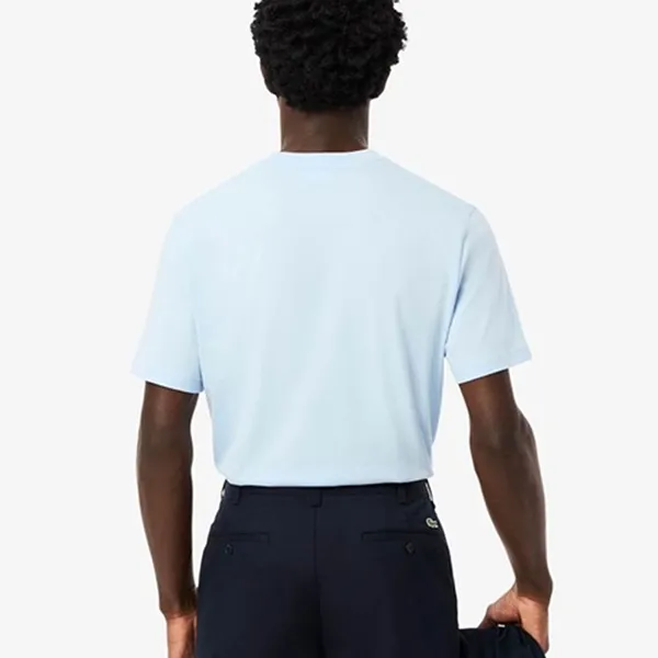 Áo Thun Nam Lacoste Men's Cotton TShirt TH7318 T01 Màu Xanh Nhạt Size 3