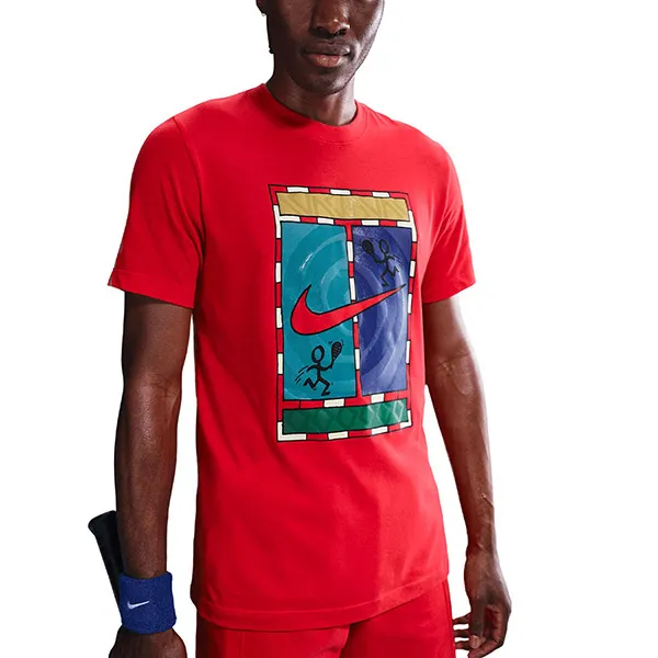Áo Thun Nam Nike Court Dri-FIT Tennis Tshirt HJ3470-696 Màu Đỏ Size S