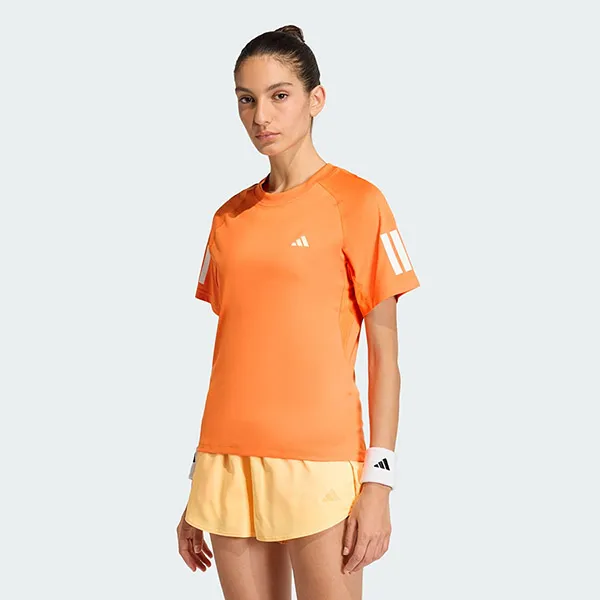 Áo Thun Nữ Adidas Club 3-Stripes Tennis Climacool Tee KC6353 Màu Cam Size XL