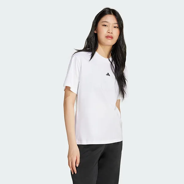 Áo Thun Nữ Adidas Cotton Logo Nhỏ Essentials JC5944 Tshirt Màu Trắng Size 2XS