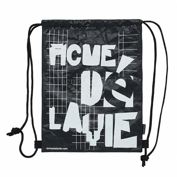 Balo Acmé De La Vie Gift Tyvek Gym Sack Màu Đen Họa Tiết