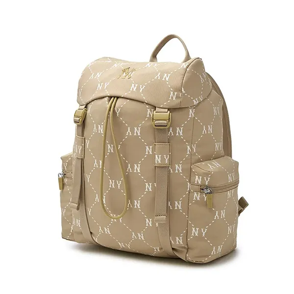 Balo MLB Diamond Monogram Sportive Backpack New York Yankees 3ABKM035N 50BGD Màu Be