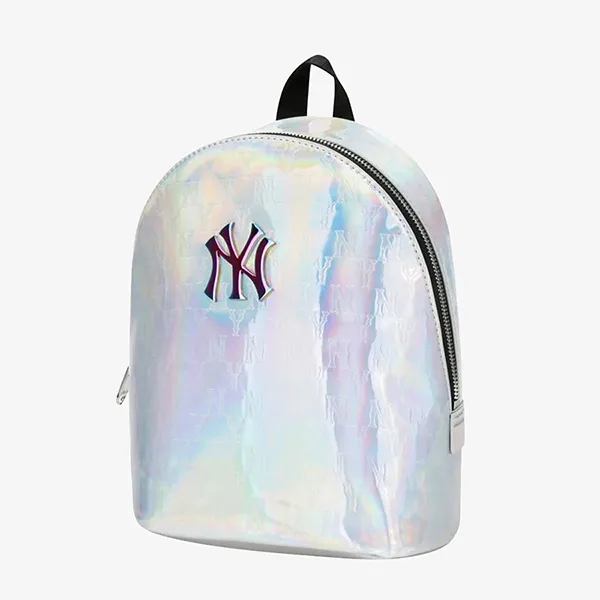 Balo MLB Holo Monogram Mini Backpack New York Yankees 32BG04011-50M Màu Trắng Xà Cừ