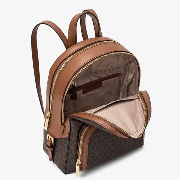 Balo Nữ Michael Kors MK Jaycee Medium Pebbled Leather Màu Nâu