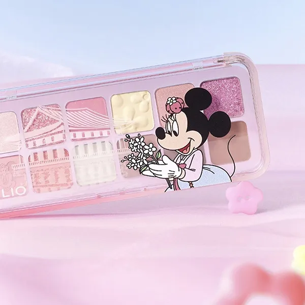 Bảng Phấn Mắt 12 Ô Clio Pro Eye Palette Air Limited 104 Gyeonghoeru Flower Festival + Tặng Kèm Túi Mickey