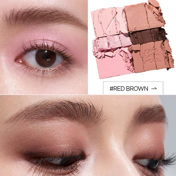 Bảng Phấn Mắt Jung Saem Mool Artist Eye Palette Màu Red Brown