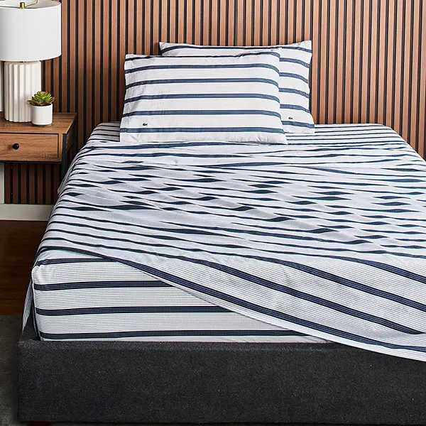 Bộ Ga Trải Giường Lacoste Bedsheets 2000009801 Archive 200-Thread Count Cotton Set 4 Món