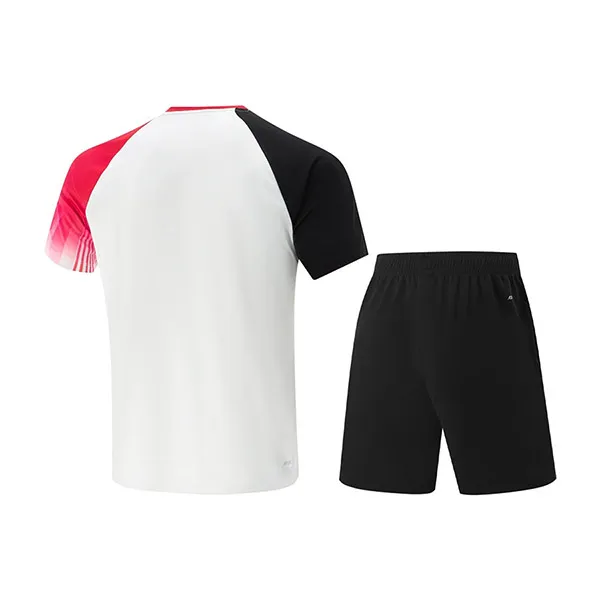 Bộ Quần Áo Cộc Tay/Pickleball Pickleball Li-Ning P-AATV069-2V Màu Trắng Đen Size 4XS