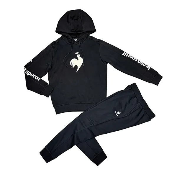 Bộ Quần Áo Nỉ Nam Le Coq Sportif Màu Đen Size S (Form Á)