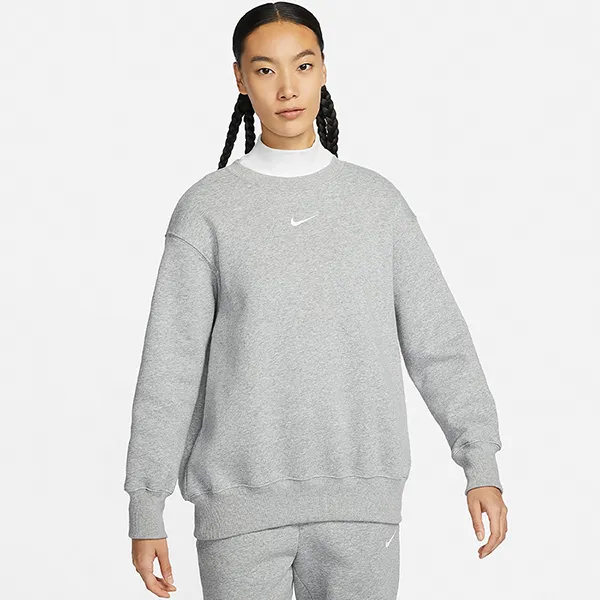 Bộ Quần Áo Nỉ Nữ Nike Sportswear DQ5734-063 / DQ5888-063 Màu Xám Size M (Form Á)