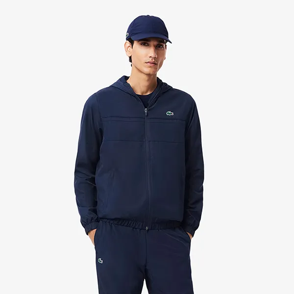 Bộ Thể Thao Nam Lacoste Diamond Taffeta Sport Tracksuit Blue WH2661 - 5FS Màu Xanh Navy Size 3