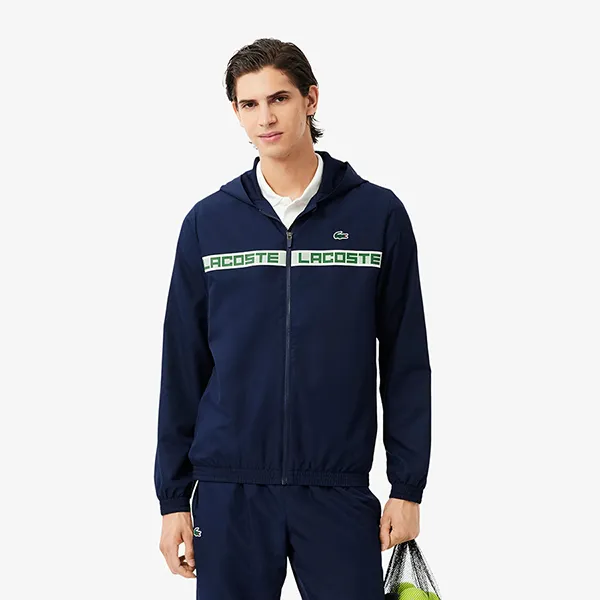Bộ Thể Thao Nam Lacoste Men Logo Stripe Tennis Tracksuit Blue WH4757 - 166 Màu Xanh Navy Size 3
