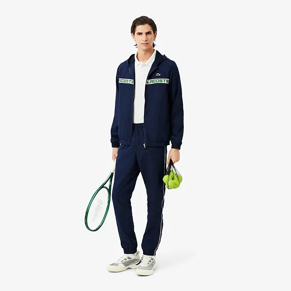 Bộ Thể Thao Nam Lacoste Men Logo Stripe Tennis Tracksuit Blue WH4757 - 166 Màu Xanh Navy Size 3