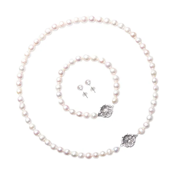 Bộ Trang Sức Ngọc Trai Nữ Jessica Pearl Blooming Spring JS19 Màu Trắng Ngà