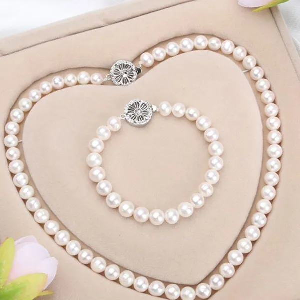 Bộ Trang Sức Ngọc Trai Nữ Jessica Pearl Blooming Spring JS19 Màu Trắng Ngà