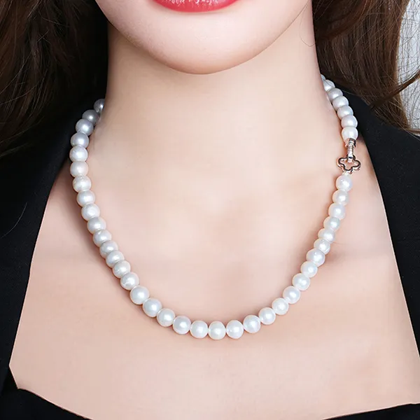 Bộ Trang Sức Ngọc Trai Nữ Jessica Pearl Lucky Leaf JS17 Màu Trắng Ngà