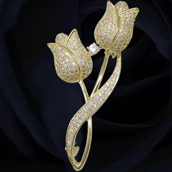 Cài Áo Nữ Meri Blossom Elegance BR952 Màu Vàng