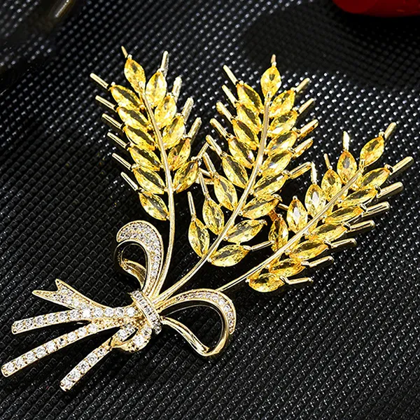 Cài Áo Nữ Meri Golden Harvest BR956 Màu Vàng Gold