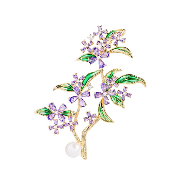 Cài Áo Nữ Meri Violet Osmanthus BR968 Màu Tím