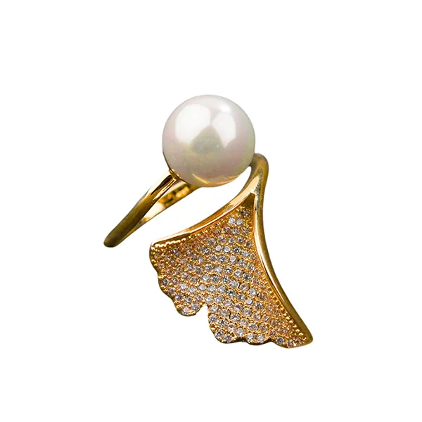 Cài Khăn Nữ Meri Ginkgo Pearl BR945 Màu Vàng Gold