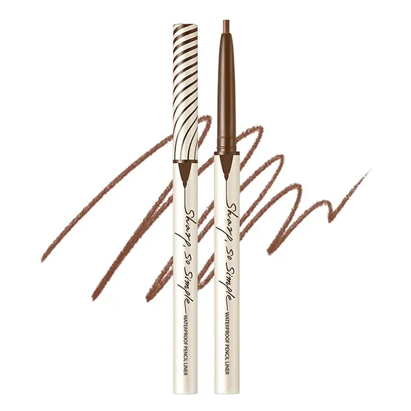 Chì Kẻ Mắt Clio Sharp So Simple Waterproof Pencil Liner Tone 03 Màu Nâu Đen