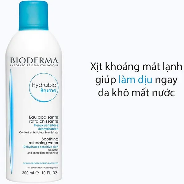 Combo 2 Chai Xịt Khoáng Cho Da Nhạy Cảm Bioderma Hydrabio Brume (2 x 300ml)