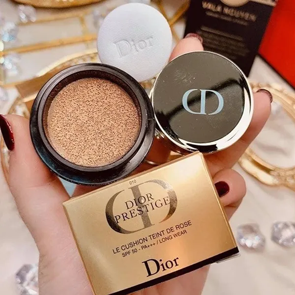Combo 2 Phấn Nước Mini Dior Prestige Le Cushion Teint De Rose SPF 50 PA+++ Tone 010 (2 x 4g)